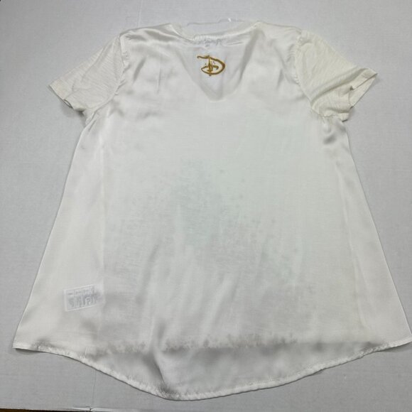 Disney Women's Shirt - Cinderella Castle - Gold Glitter, Medium - Picture 9 of 10